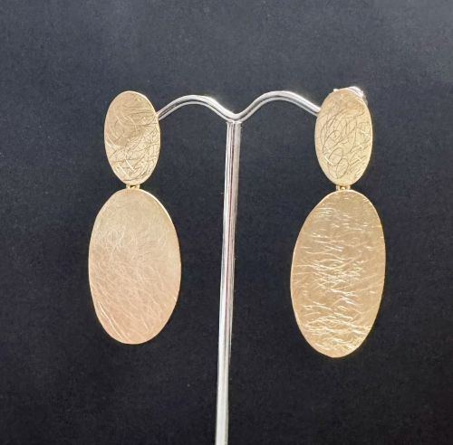 Ohrhänger Oval Silber verg.
